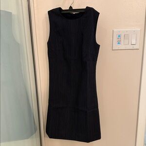 NWT J. Crew Navy Pinstripe Sleeveless Sheath Dress